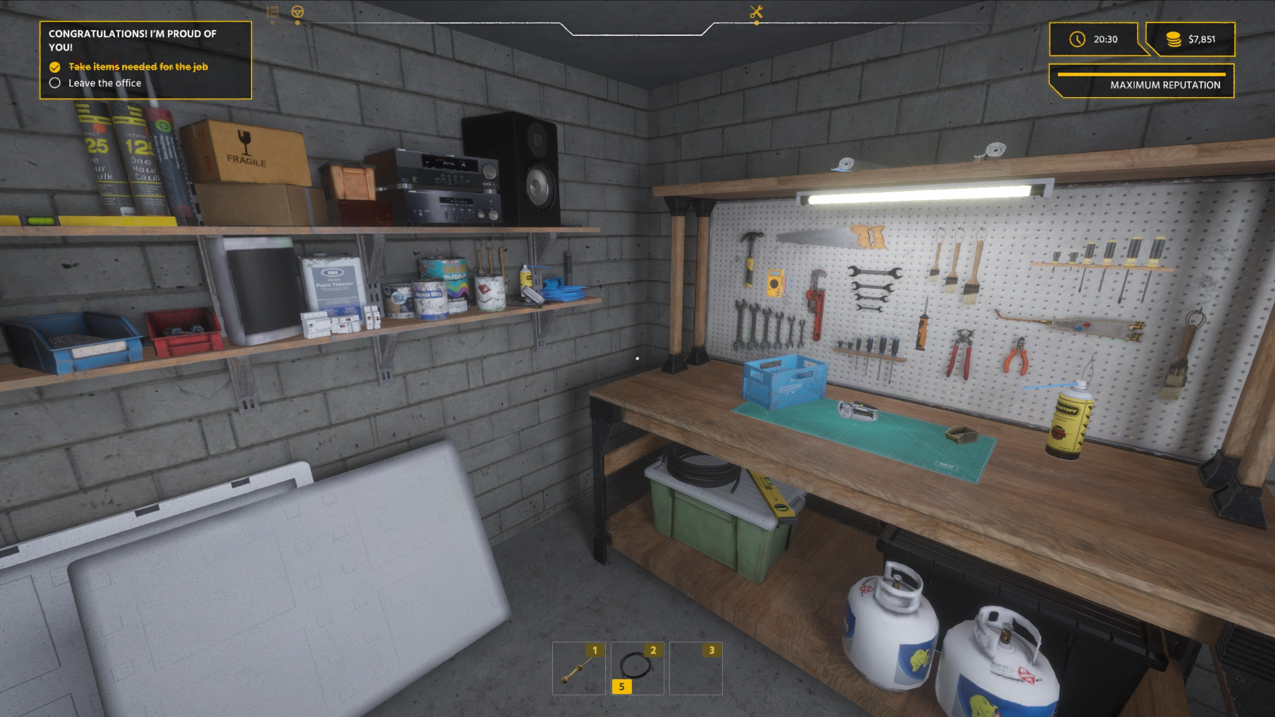 Electrician Simulator with DLSS 5 Off, RTX 3060, 2560×1440